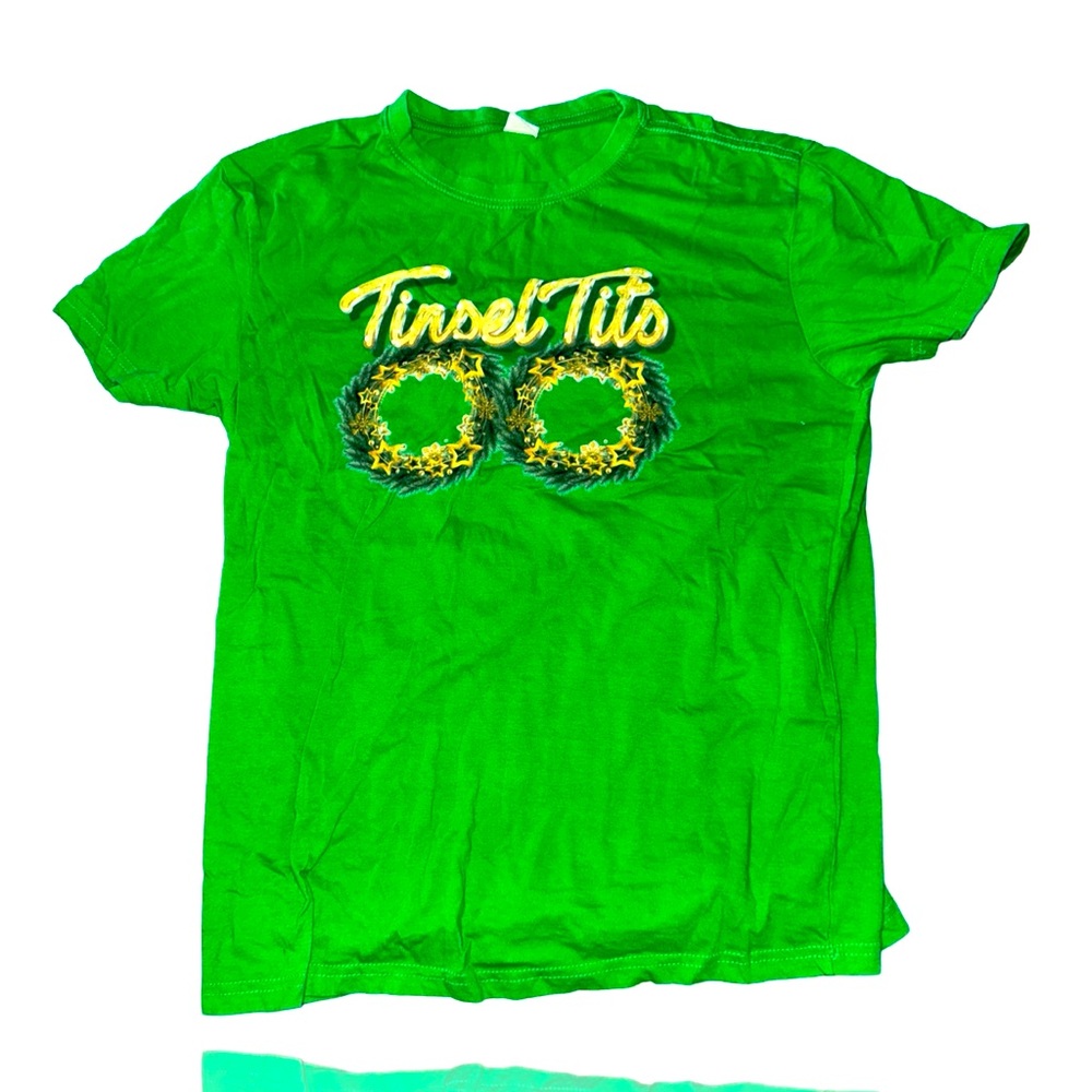 Christmas Shirt: Sarcastic Funny Inappropriate T-Shirt: Women’s Medium: Tinsel